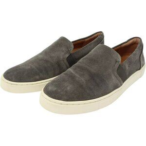 Frye Ivy Slip On Suede Sneakers, Leather Lining, Elastic Gore - Grey - 8